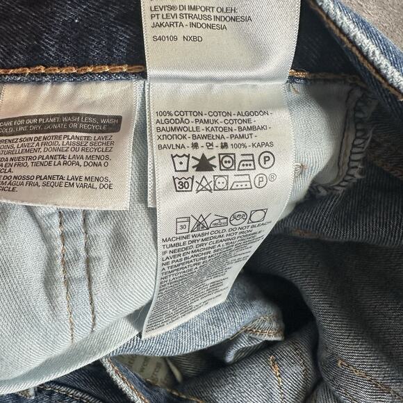 Levis 550 Jeans‎ Mens 30x32 Blue Dark Wash Relaxed Fit Cowboy Biker Worker Denim - Picture 5 of 14